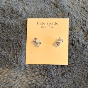 Kate Spade Silver Tone Knot Studs